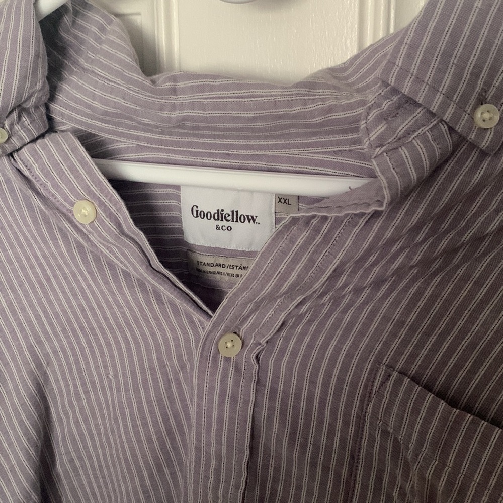 Light Maroon LS Button Up - Picture 2 of 2